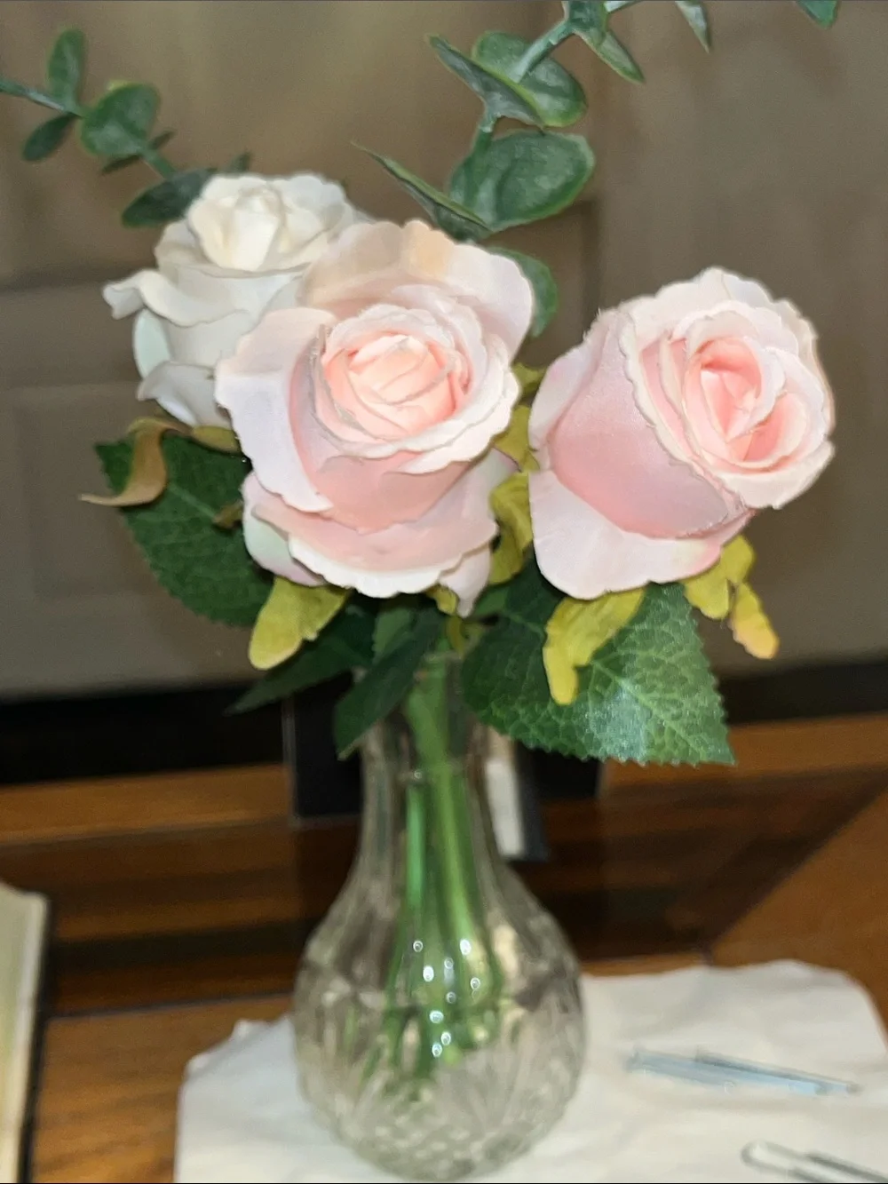 Soft Pink Artificial Rose Bouquet - Home Accents